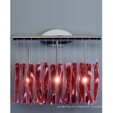 Red Glass &amp; Steel Wandleuchten Dekoration (MB8074)